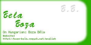 bela boza business card